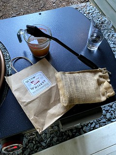 Covid-19 - Threw some Wyoming Whiskey barrel chips into the charcoal