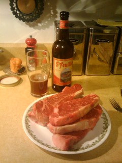 Drinks - Steaks n St Feuillien Beer