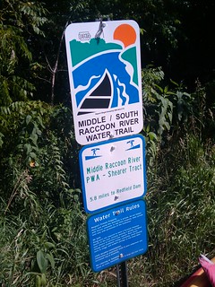 Kayaking - Sign at the Take Out Spot