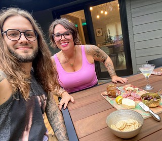 Drinks - Enjoyin the new deck table on a beautiful Friday night