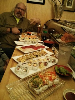 Havin some sushis for Jeff's birthday.