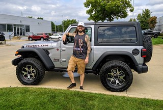 Awkward Pose at the Dealership