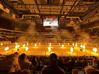 Hockey - Post game fireworks