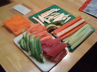 Sushi - Makin sushi at the Terronez house.