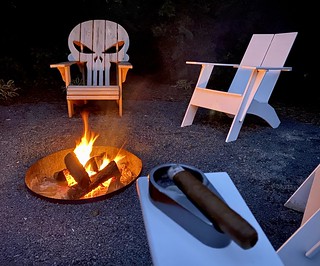 Relaxin by the fire for the last hours of sabbatical