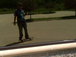 Skating - Cruising around a vacant lot at lunch