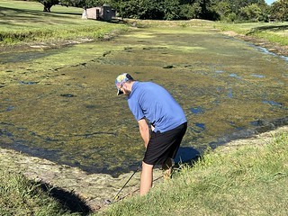 Willow Creek - Droughts mean that you can play your ball off of the bed of the pond