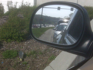 Driving - That's a Seagram's bottle on the curb