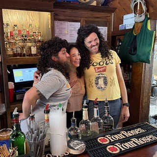 Dress Up - It’s her last day, so she brought matching outfits in for the rest of the staff. Including earr...