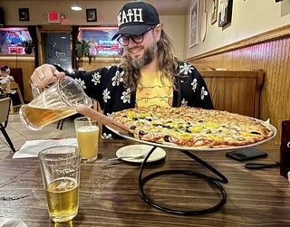 pizza - Sharin a pitcher for Valentine’s Day