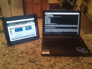 Tech - Today's workstation... mom's kitchen