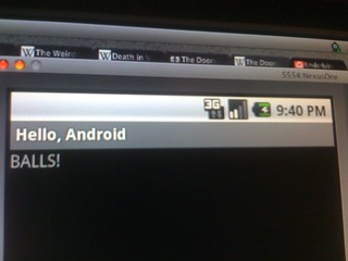 Tech - Got my android hello world app off the ground. Time for a beer.
