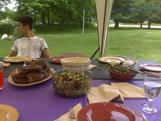 Lunch in Vicki's Back yard