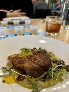 Smoked pork coppa steak