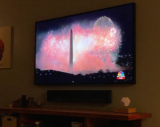 Covid-19 - Fireworks behind the Washington monument