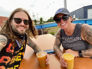We biked to a brewery and had beer on the patio. It was CRAZY