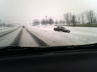 There's a car in the ditch in this exact spot every time it snows