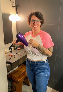 Covid-19 - Spilled on herself