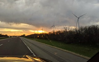 Sunset - This scene was nice. The photo is not.