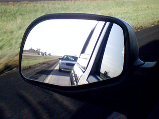 That's a cop who was following me for quite some time... at 85 in a 70.