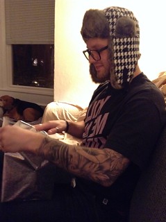 Opening a crazy Pepsi hat from dad