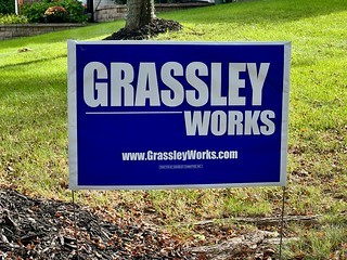 Politics - When your campaign slogan is, "eh, Grassley works, I guess"