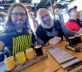 St Patrick's Stop 1: Lunch and samplers @ Barntown Brewing