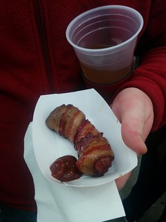 Bacon wrapped ribs from Jethro's