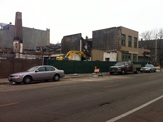 Tearing down the cleaners by my place.