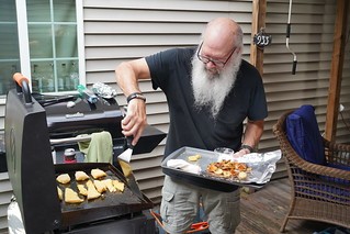 Fryin up the giant walleye that Jeff caught