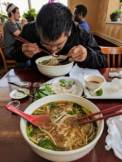 Nathan D - Lunch date with Nathan. This is the best pho I've ever had.