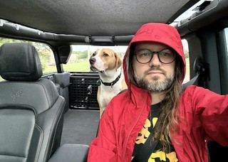 Dropping Durby off at daycare before I head to Detroit for the week. I was not expecting rain thi...