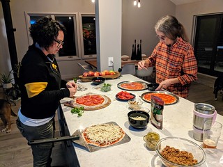 pizza - Makin pizzas with Fred and Pam