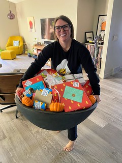 Covid-19 - Kari's friends left this giant tub of birthday presents on the front step. One for each day of th...