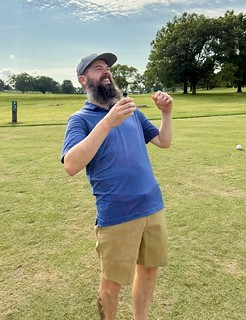 Willow Creek - I replaced the birdie juice with a surprise shot. Judson immediately birdies hole #1.