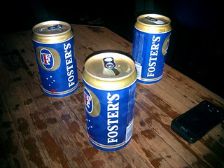 75 cool ounces of Foster's.