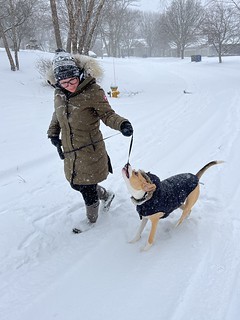 Dude gets so wound up on snow walks, lol