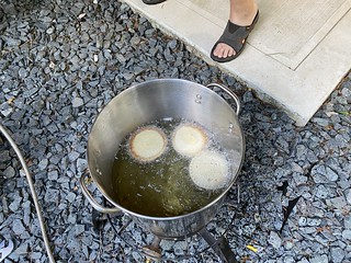 Frying up some uncrustables
