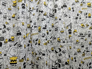 Look at these Charlie Brown curtains