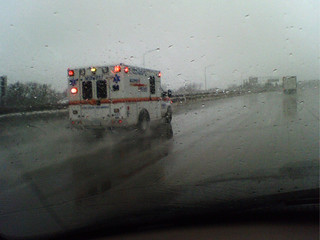 Ambulance on a Nasty Day.
