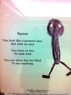 Art - Spoon. You look like a person's face, but with no eyes.