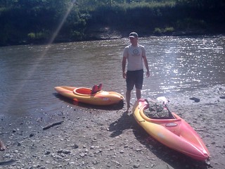 Kayaking - Zach at the Take-out point