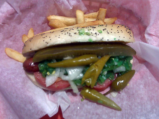 Now that's a Chicago dog... in Iowa... at the Kansas City BBQ