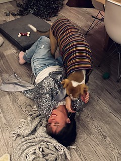 Being on the floor is very exciting for Durby