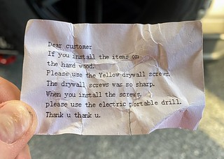 Building - I'm gonna install it on the hardwood with my so sharp screws and my electric portable drill