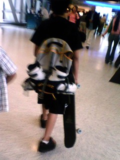 A kid in Houston airport... I wish I started skating and... skating at that age.