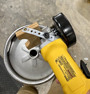 Hacked together this jig to turn this keg into a planter