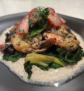 Cooking - Shrimps n greens n nut creams