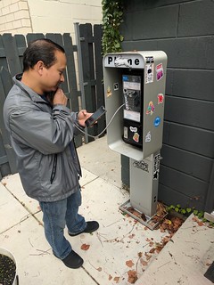 Tech - Testing out Harper's pay phone