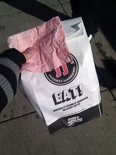 Just got jimmy johns delivered to the megabus stop... also I am the smartest man alive!